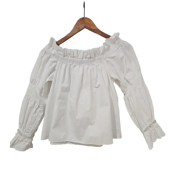 Alexis Ellen Off-The-Shoulder Top White Size L - Picture 8 of 10